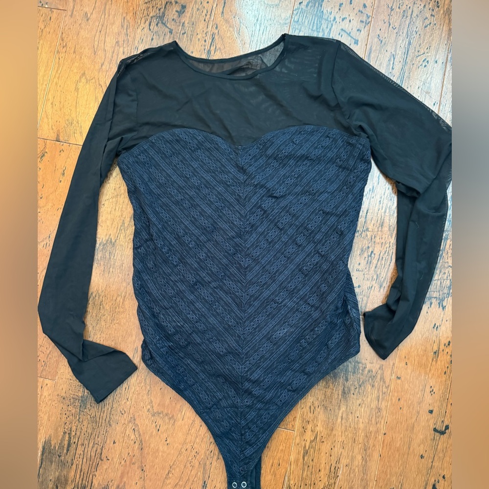 Abercrombie Black Long Sleeve Bodysuit